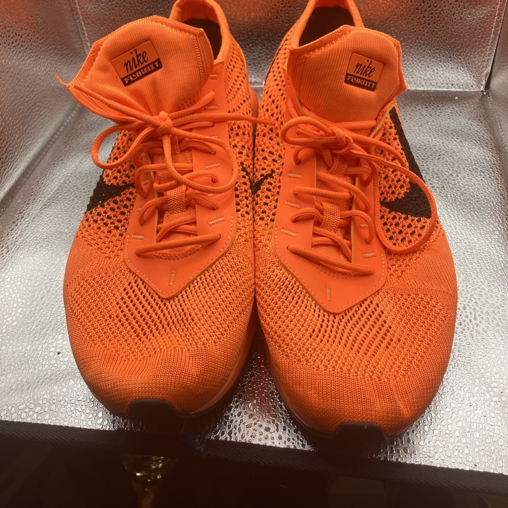 Nike Air Max Flyknit Racer Shoes Mens Sz 12 Orange Running Sneaker FD0762-800